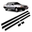 Friso Lateral Santana Gl 1991 1992 Preto E Cromado 4 Peças