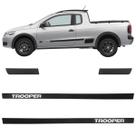Friso Lateral SAVEIRO TROOPER G5 2009 2010 2011 2012 PRETO