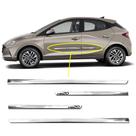 Friso Lateral Slim Inferior Hb20 2013 a 2023 Kit Cromado Personalizado 4 Portas