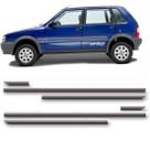 Friso lateral uno way 2008/... 4p - cinza - kit 6 peças fino