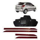 Friso Lateral Vermelho Ford Ká 2015 + Tapete Bordado