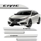 Friso Porta Honda Civic Original Branco Estelar 2021 à 2026 Friso Porta Honda Civic Original Branco Estelar 2021 à 2026