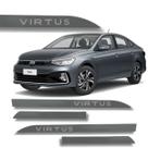 Friso Porta Lateral Vw Virtus Cinza Platinum 2010 até 2025 Friso Porta Lateral Vw Virtus Cinza Platinum 2010 até 2025