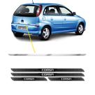Friso Porta-Malas Corsa Hatch 2010 + Kit Soleira Protetora