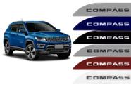 Friso Sean com nome Jeep Compass Azul Pacific Facão Friso Sean com nome Jeep Compass Azul Pacific Facão