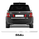 Friso Traseiro Cromado Resinado Stilo 2003/11 Emblema Preto