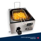 Fritadeira a Gás 5 Litros Profissional Doméstica Industrial Cuba Esmaltada Fryer Chef