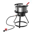 Fritadeira a gás Gas One com panela de alumínio de 10 qt para uso externo a propano