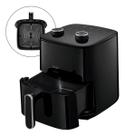 Fritadeira Air Fryer Prática Fry 3,7l 1400w Preta Grelha Removível Sem Óleo Preto 220v