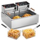 Fritadeira comercial VEVOR 3000W elétrica 17L com 3 cestos