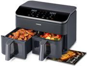 Fritadeira de ar comprimido COSORI 9Qt 10 em 1 dupla com cestos duplos 130 receitas