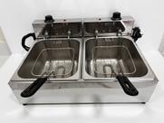 Fritadeira elétrica 14 litros cada cuba 7 litros industrial 220v