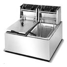 Fritadeira Elétrica 2 Cubas Aço Inox 12 Litros 220v 6000W