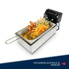 Fritadeira Elétrica 3L Inox Profissional 127/220 Com Cesto Fritura Fryer Max