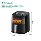 Fritadeira Elétrica 3L Onistek Air Fryer Compacta 1200W