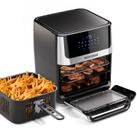 Fritadeira Elétrica Digital Novoon 12L 4 em 1 - Frita sem Óleo, Assa, Reaquece e Desidrata. Air Fryer 12 Litros Prepara Batata Frita, Frango, Carne.