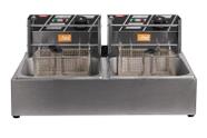 Fritadeira Elétrica Industrial a Óleo 10 Litros com Duas Cuba E Tampas Profissional 5 Litros Cada Cuba 220v.