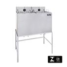 Fritadeira Elétrica Industrial Dupla Com Filtro de Água e Cavalete 220V FEQDC Fire