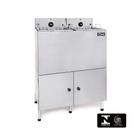 Fritadeira Elétrica Industrial Dupla Com Filtro de Água e Gabinete 220V FEQDG Fire