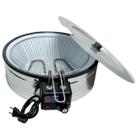 Fritadeira Elétrica Industrial Tacho Grande Redondo 7L Esmaltado com Tampa Profissional