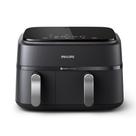 Fritadeira Elétrica Philips Série 3000 com Duas Cestas 9,5 qt Preta