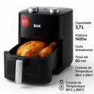Fritadeira Elétrica Sem Oleo Air Fryer 3,7L 1400W Bak