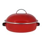 Fritadeira Esmaltada 4L Fogão a Gás, Indução Lenha Vermelho