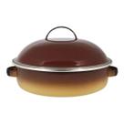 Fritadeira Esmaltada Premium 4L Fogão a Gás Indução e Lenha Cor:Marrom