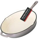 Fritadeira Hamilton Beach, ferro fundido esmaltado, 30 cm, cinza, creme