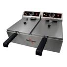 Fritadeira industrial eletrica 2 cubas 10l skymsen fed-20-2n