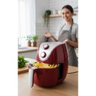 Fritadeira Sem Óleo 3.5L Vermelha/Inox 1500W Cozinha Saudáve