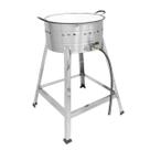 Fritador Fogão Pasteleiro INOX A Gás Com Tacho 20