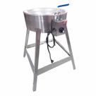Fritador Tacho Elétrico Industrial Grande Pasteleiro Pastel com Pé/Pedestal 7 Litros Inox Sebem