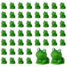 Frog Figurines NQEUEPN Mini Resin Green para artesanato de bricolage x100