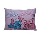 Fronha Avulsa KazzaVip Malha 100% Algodão Disney Estampa Localizada Stitch e Angel 48cmx68cm Branco