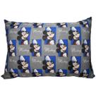 Fronha Avulsa KazzaVip Malha 100% Algodão Disney Estampada Mickey Quadros 48cmx68cm Cinza