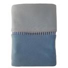 Fronha Avulsa Malha 50x70cm Decorada Azul Ponto Palito Azul Bebê Arrumadinho Enxovais