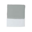 Fronha Avulsa Malha 50x70cm Decorada Ponto Palito Cinza Arrumadinho Enxovais