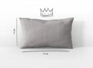 Fronha Avulsa Travesseiro King 50x90 Cm Malha Cinza Arrumadinho Enxovais