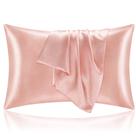 Fronha BEDELITE de seda acetinada para cabelo e pele coral 20x26cm