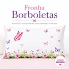 Fronha Borboletas 70x50 Toque Macio Premium Não Desbota Estampa Exclusiva Floral Envio Rápido