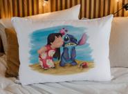 Fronha Capa de Travesseiro Disney Lilo Stitch Microfibra Fronha Capa de Travesseiro Disney Lilo Stitch Microfibra