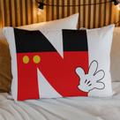 Fronha Capa Travesseiro Iniciais Alfabeto Mickey Microfibra 70x50cm
