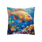 Fronha colorida Fish Cartoon Ocean Life 45x45cm poliéster
