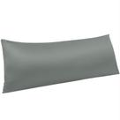 Fronha corporal NTBAY, cetim com zíper, 20x54 cm, cinza escuro Fronha corporal NTBAY, cetim com zíper, 20x54 cm, cinza escuro