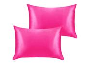 Fronha de Cetim para Travesseiro antifrizz 70x50 (1 unidade) com Ziper Porta Travesseiro