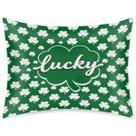 Fronha de cetim Pardick St. Patrick's Day Green Clover