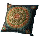 Fronha de pelúcia vintage estilo boêmio, mandala, 45x45cm