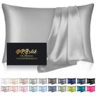 Fronha de seda DKBSlik Mulberry Silk King Size Cinza