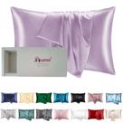 Fronha de seda ROSEWARD 100% Mulberry Silk 22 Momme Purple